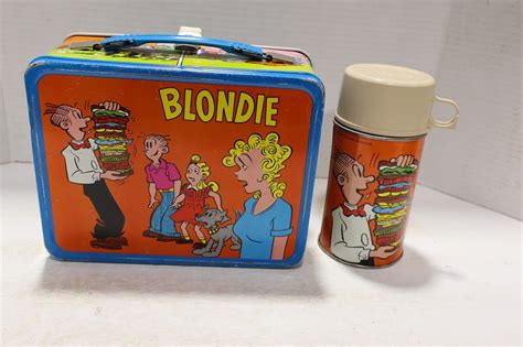 Vintage 1969 Blondie Metal Lunch box W/Thermos 